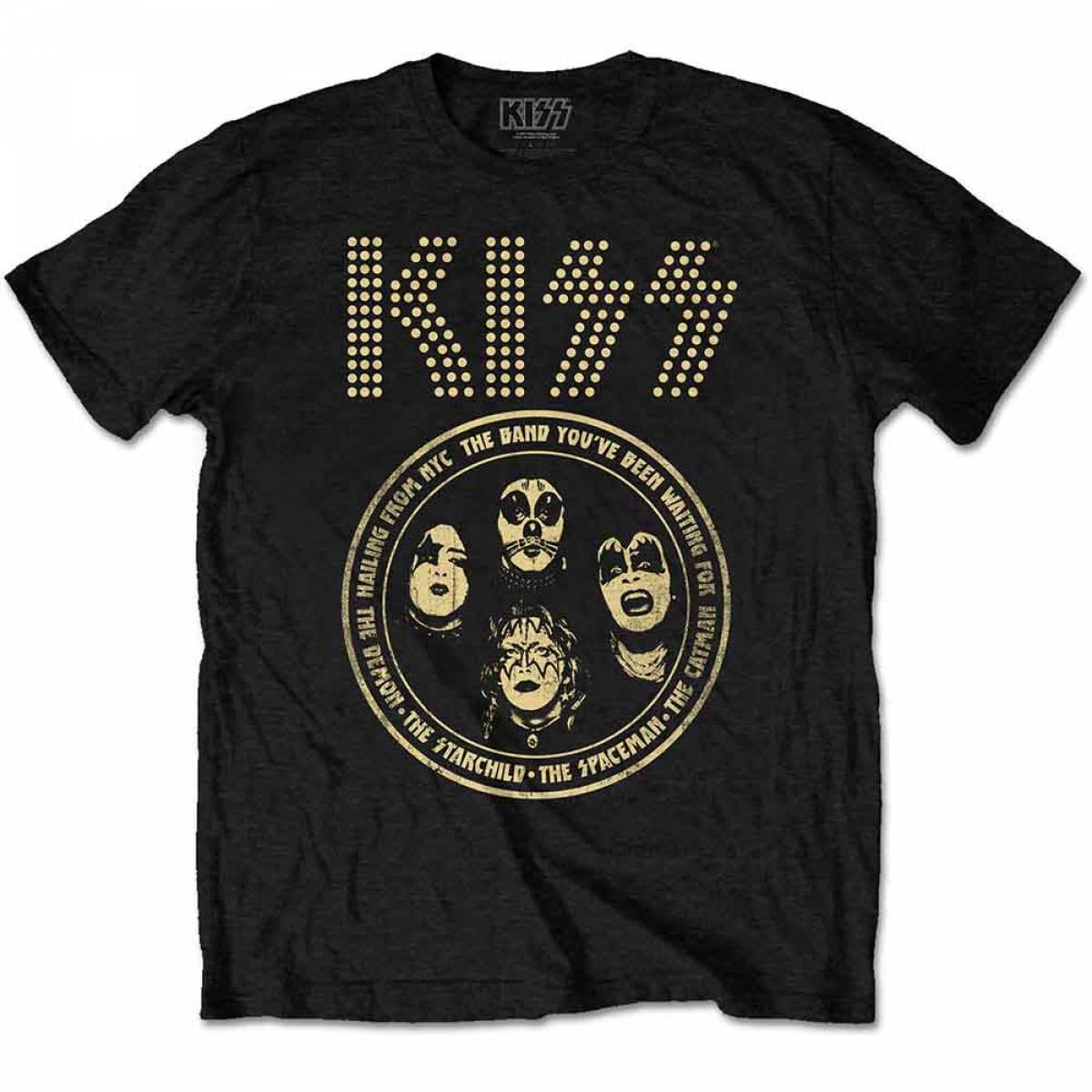 【予約商品】KISS ユニセックスTシャツ: Band Circle