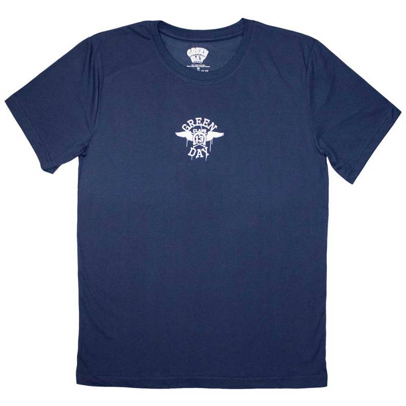 【予約商品】GREEN DAY バンドTシャツ ユニセックス: Mini Wings (Denim Blue) - DENIM BLUE