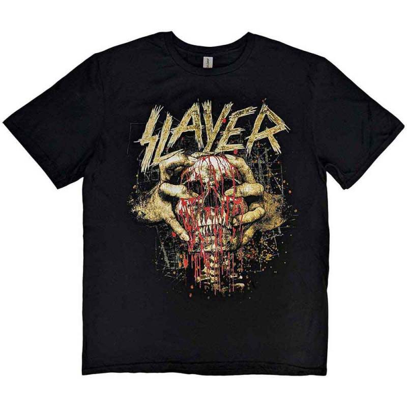 【予約商品】SLAYER バンドTシャツ ユニセックス: Skull Clench (Black)
