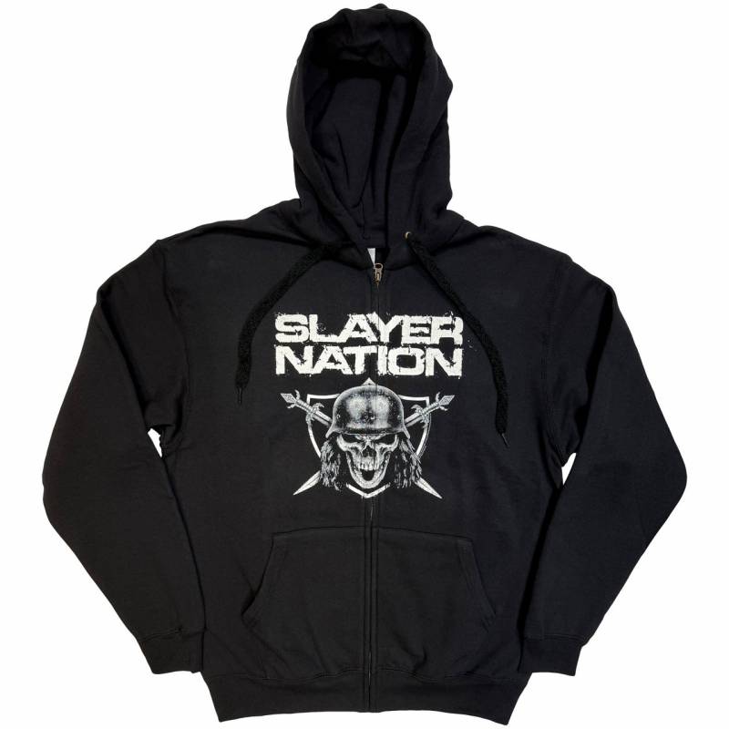 【予約商品】SLAYER Unisex Zipped Hoodie: SLAYER Nation (Black)