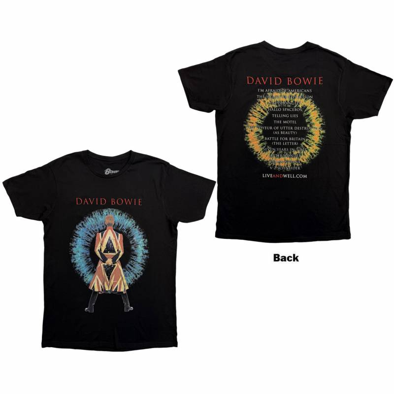 【予約商品】DAVID BOWIE バンドTシャツ ユニセックス: LiveandWell.com (Black) (Back Print)