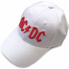 【予約商品】AC/DC Unisex Baseball Cap: Red Logo (White) - WHITE