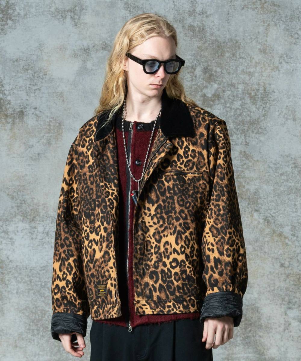 【予約商品】glamb(グラム)GB0325/JKT13 : Balloon Short Work Jacket / バルーンショートワークジャケット - Leopard