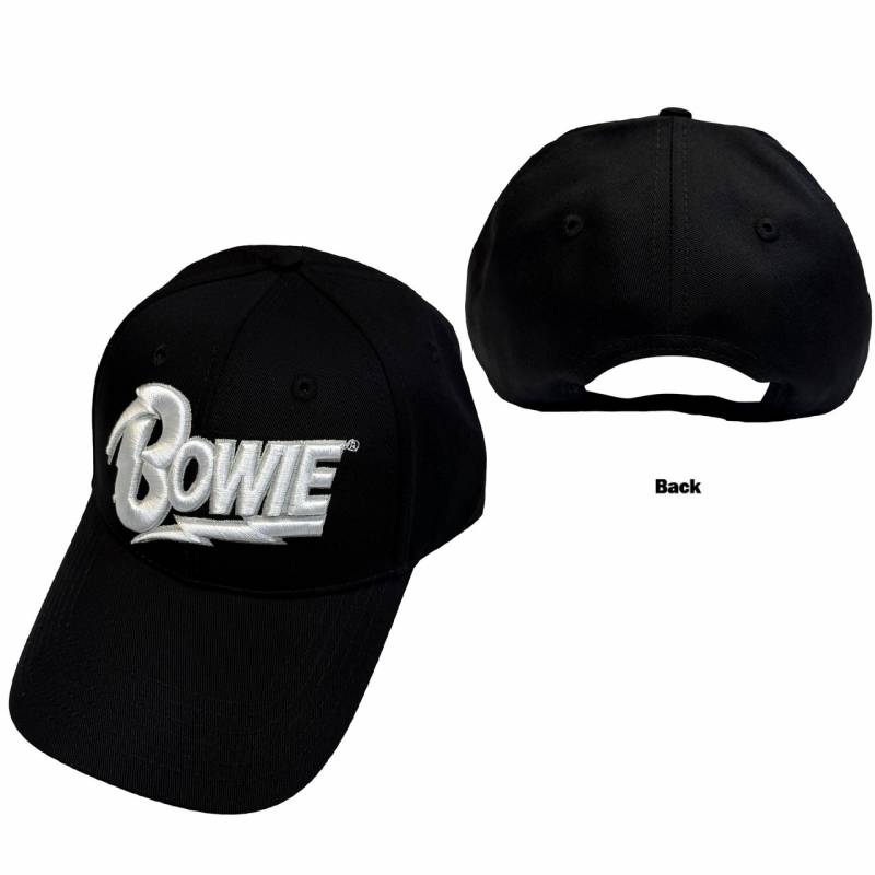 【予約商品】DAVID BOWIE Unisex Baseball Cap: White Flash Logo (Black)