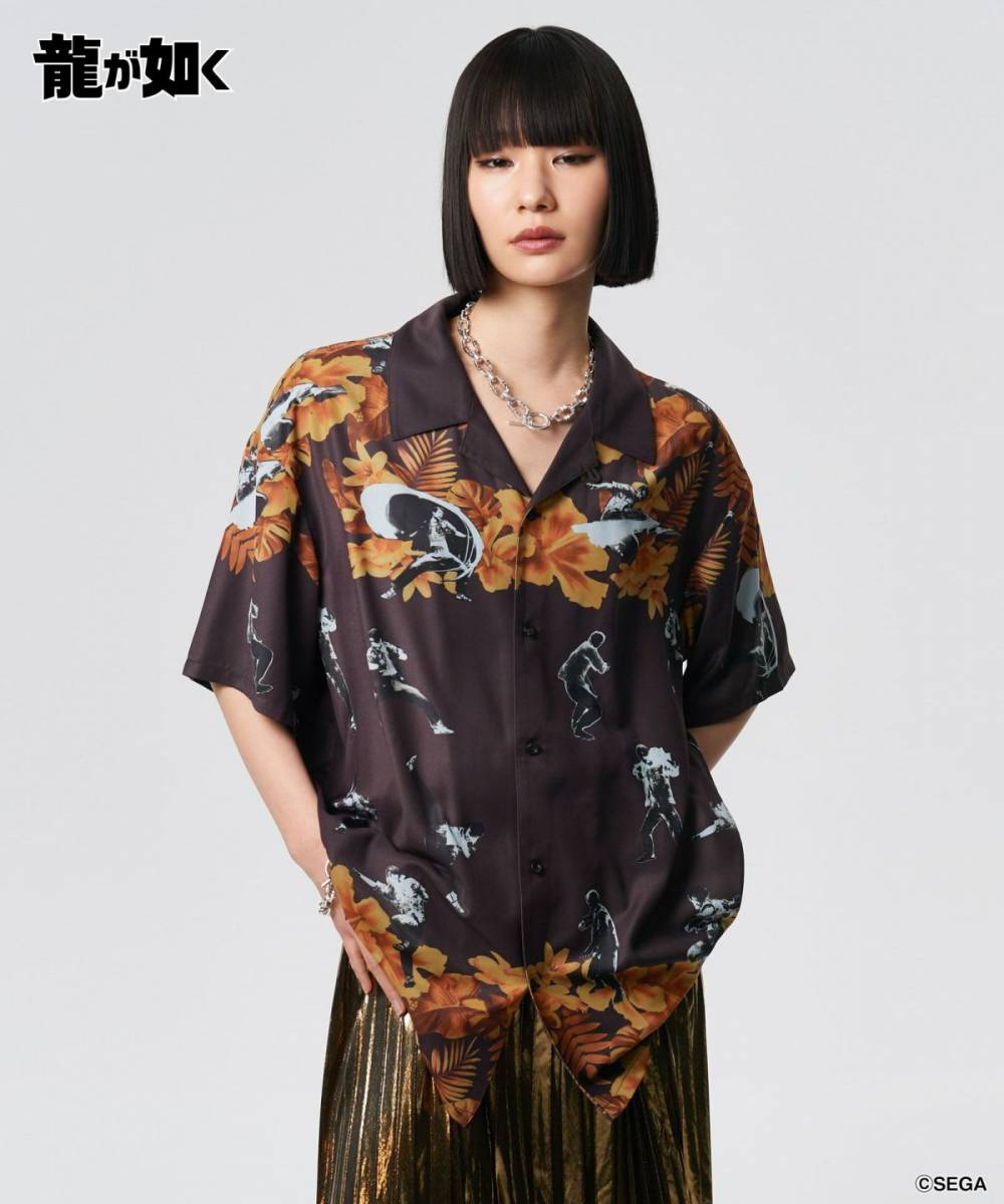 【予約商品】龍が如く×glamb(グラム) GB0225/LD02 : Mad Dog Aloha Shirt / マッドドッグアロハシャツ - Brown