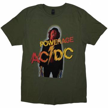 【予約商品】AC/DC バンドTシャツ ユニセックス: Powerage (Khaki Green) - KHAKI GREEN