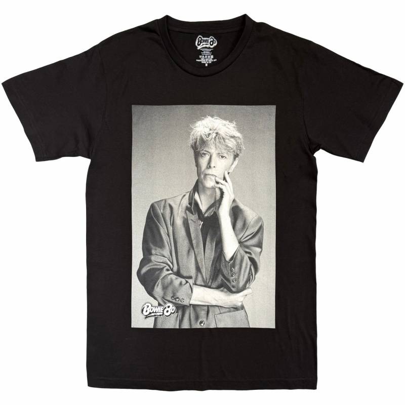 【予約商品】DAVID BOWIE バンドTシャツ ユニセックス: B&W Portrait (Black)