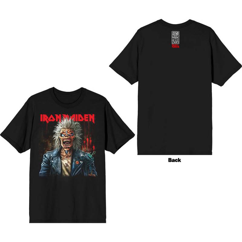【予約商品】IRON MAIDEN バンドTシャツ ユニセックス: Est. 1975 Eddie Scream Portrait (Black) (Back Print)