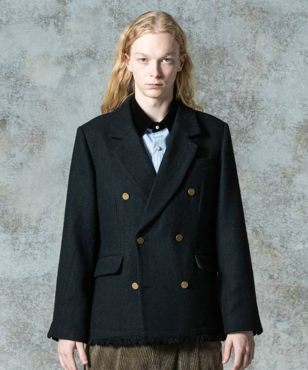 【予約商品】glamb(グラム)GB0325/JKT14 : Damage Tailored Jacket / ダメージテーラードジャケット - Black