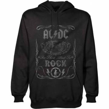 【予約商品】AC/DC Unisex Pullover Hoodie: Cannon Swig (Black) - BLACK