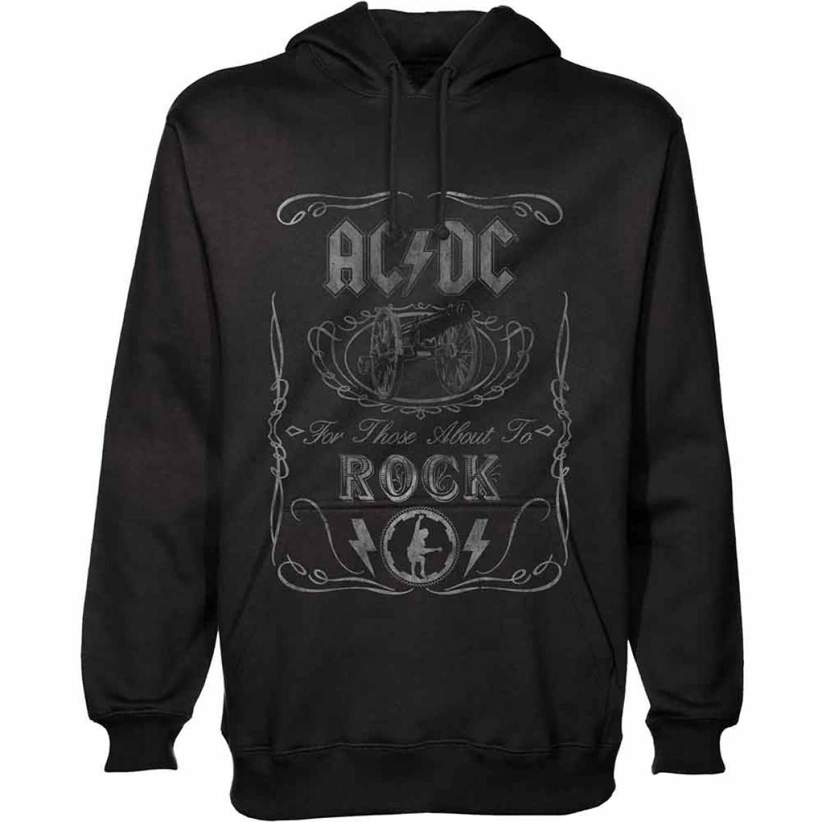 【予約商品】AC/DC Unisex Pullover Hoodie: Cannon Swig - BLACK