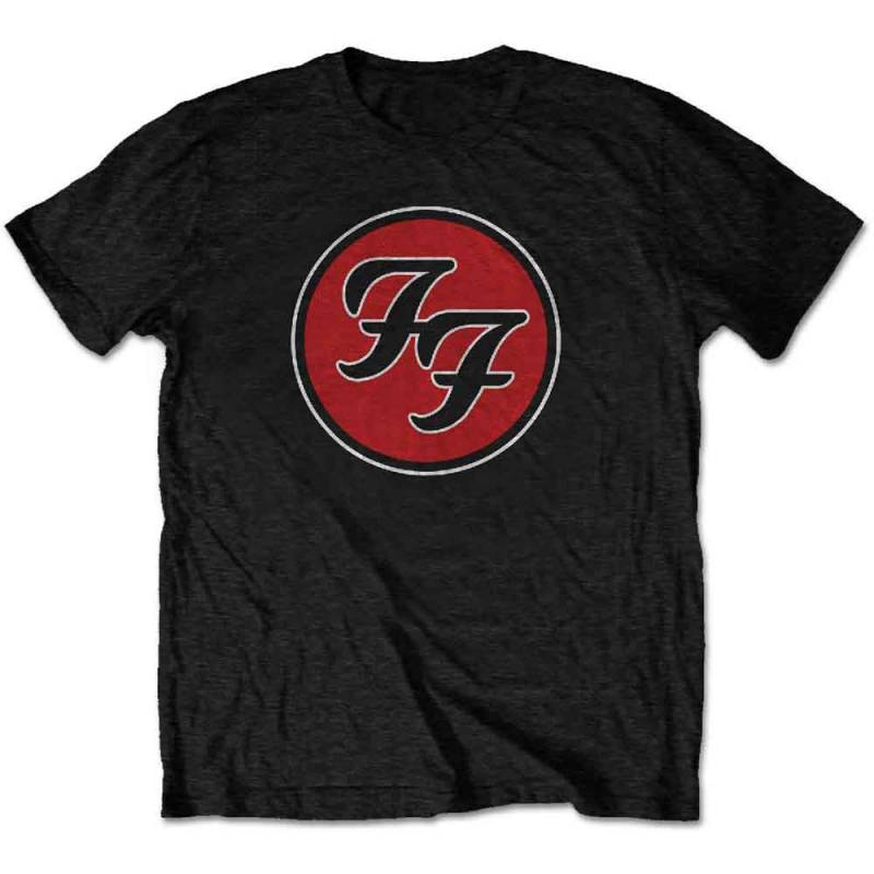 【予約商品】FOO FIGHTERS バンドTシャツ ユニセックス: FF Logo (Black) - BLACK