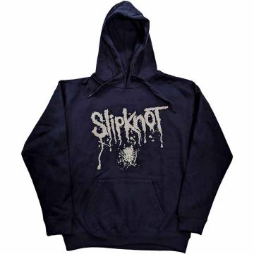 【予約商品】SLIPKNOT Unisex Pullover Hoodie: Splatter (Back Print) - NAVY BLUE