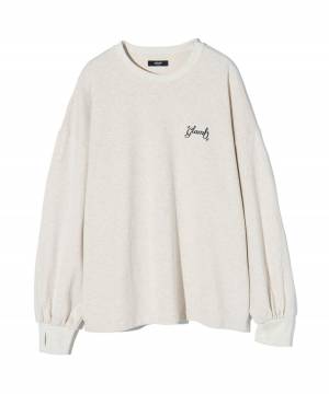 【予約商品】glamb(グラム) GB0424/CS08 : Peace Bouquet Sweat / ピースブーケスウェット - White