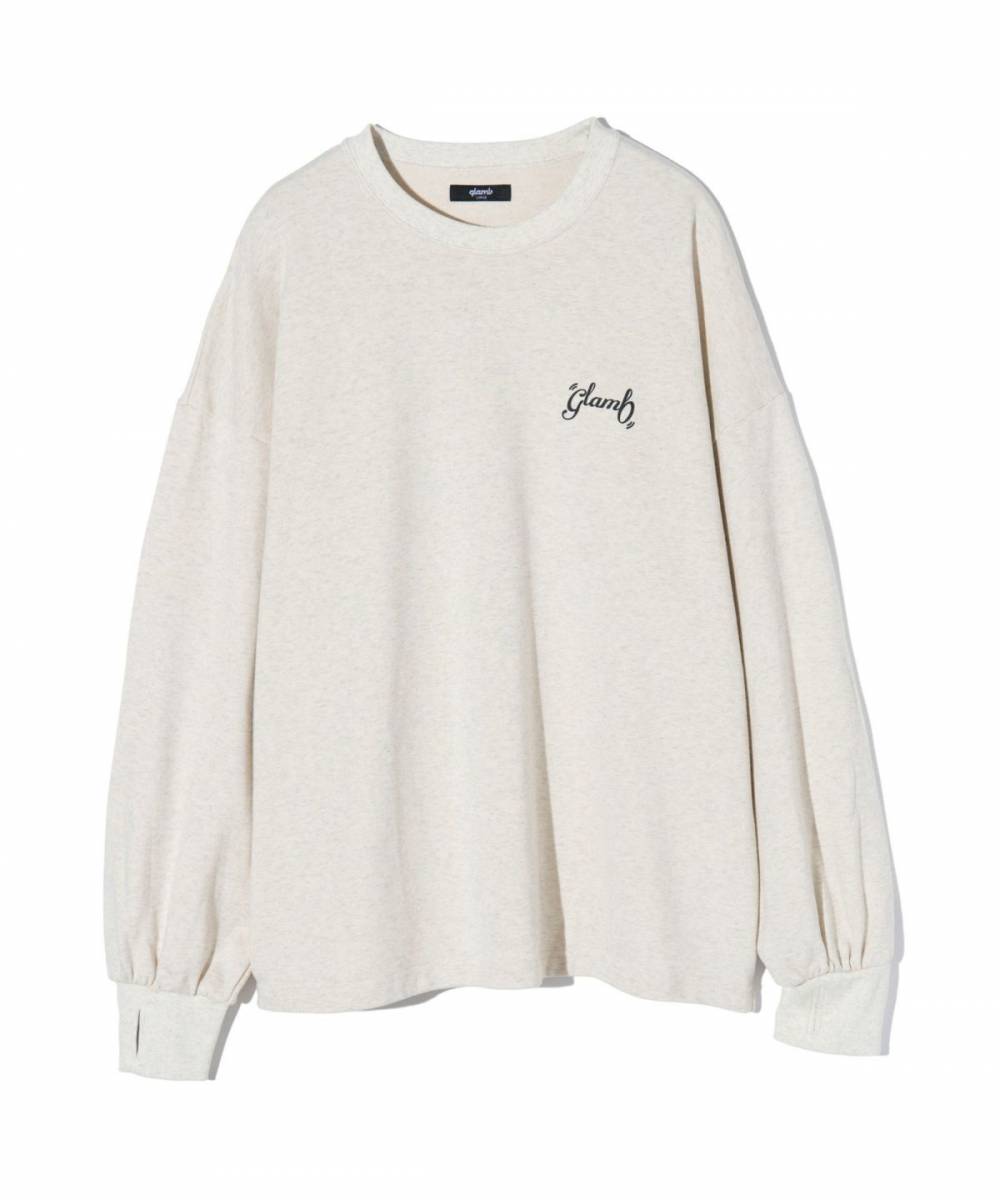 【予約商品】glamb(グラム) GB0424/CS08 : Peace Bouquet Sweat / ピースブーケスウェット - White