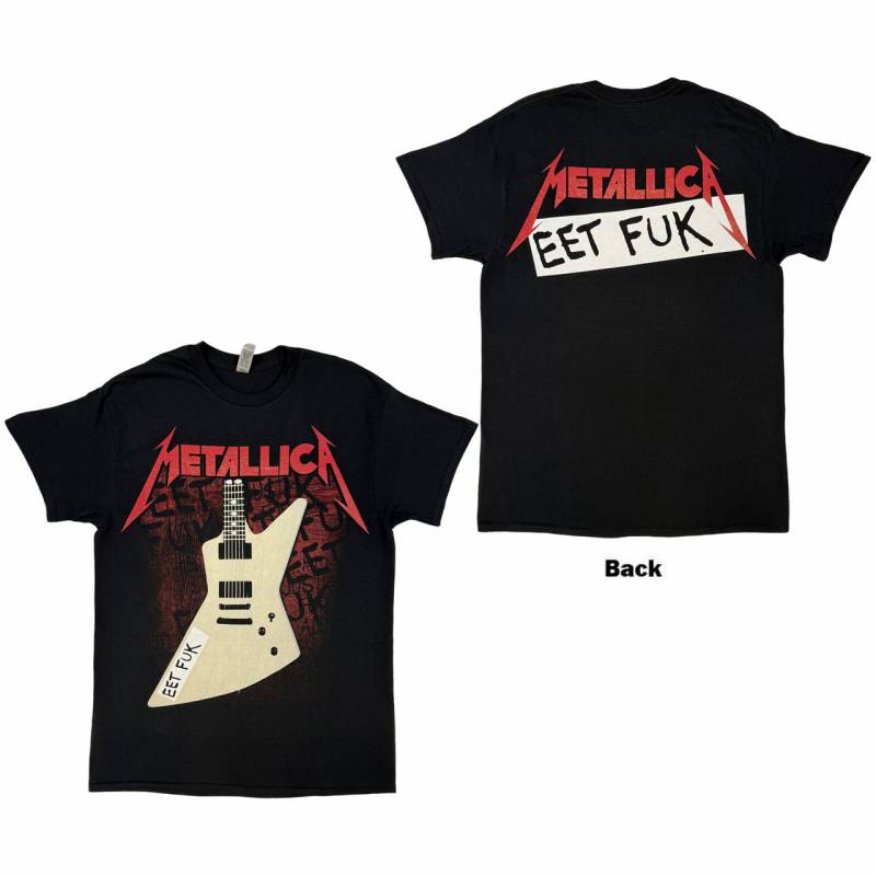 【予約商品】METALLICA バンドTシャツ ユニセックス: Eet Fuk (Black) (Back Print)