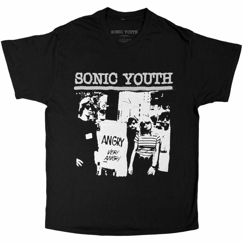 SONIC YOUTH バンドTシャツ ユニセックス: Angry (Black)