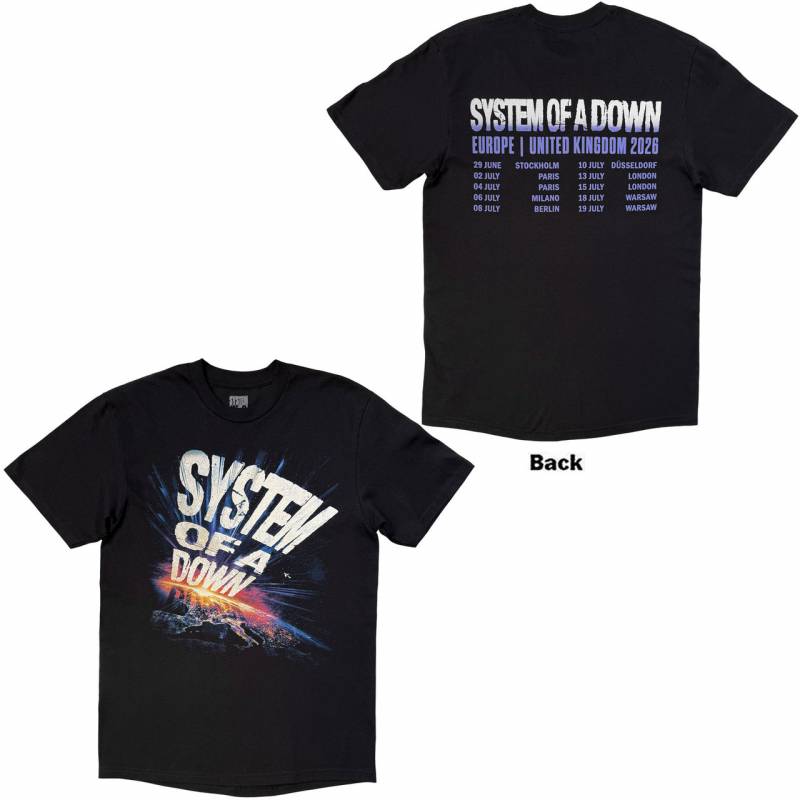 【予約商品】SYSTEM OF A DOWN バンドTシャツ ユニセックス: Admat Tour '26 (Black) (Back Print & Ex-Tour)