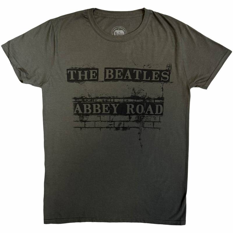 【予約商品】THE BEATLES バンドTシャツ ユニセックス: Abbey Road Sign (Grey)