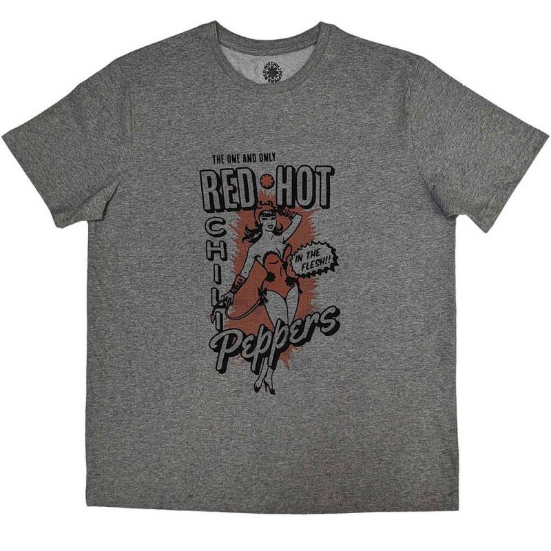 【予約商品】RED HOT CHILI PEPPERS バンドTシャツ ユニセックス: In The Flesh (Grey)
