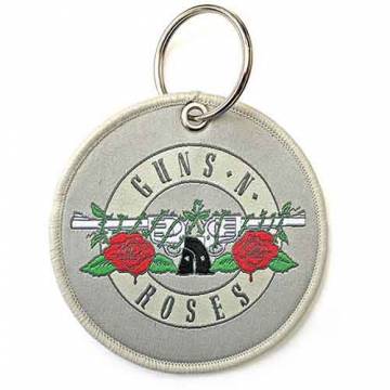【予約商品】GUNS N' ROSES Patch Keychain: Silver Circle Logo (Double Sided)