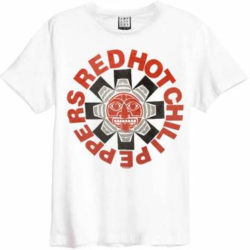 【予約商品】RED HOT CHILI PEPPERS バンドTシャツ ユニセックス: Aztec (White) - WHITE