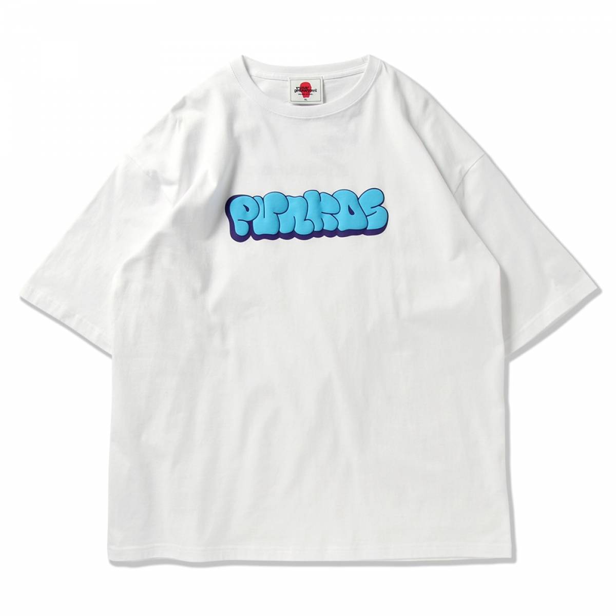 【予約商品】PUNK DRUNKERS (パンクドランカーズ)【予約・5月入荷】プクッとロゴBIG.TEE - WHITE
