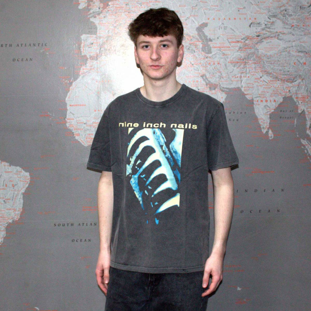 予約商品】NINE INCH NAILS Unisex Stone Wash バンドTシャツ 予約商品】NINE INCH NAILS Unisex Stone Wash バンドTシャツ