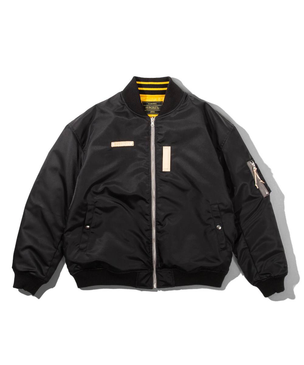 Subciety (サブサエティ) STADIUM FLIGHT JKT - BLACK/YELLOW Subciety (サブサエティ) STADIUM FLIGHT JKT - BLACK/YELLOW