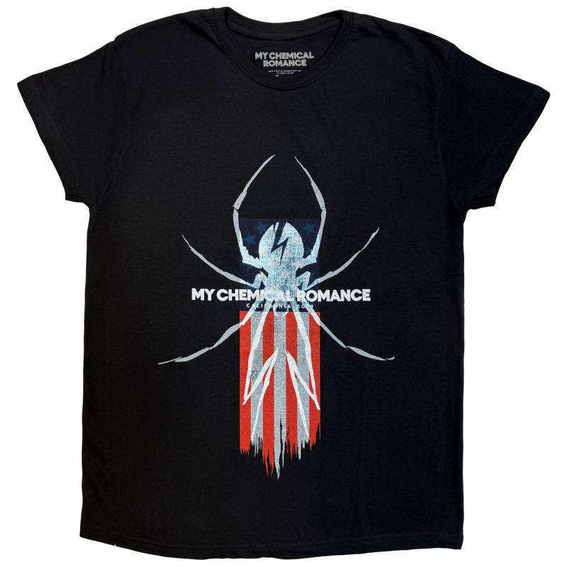 【予約商品】MY CHEMICAL ROMANCE バンドTシャツ ユニセックス: Spider (Black)