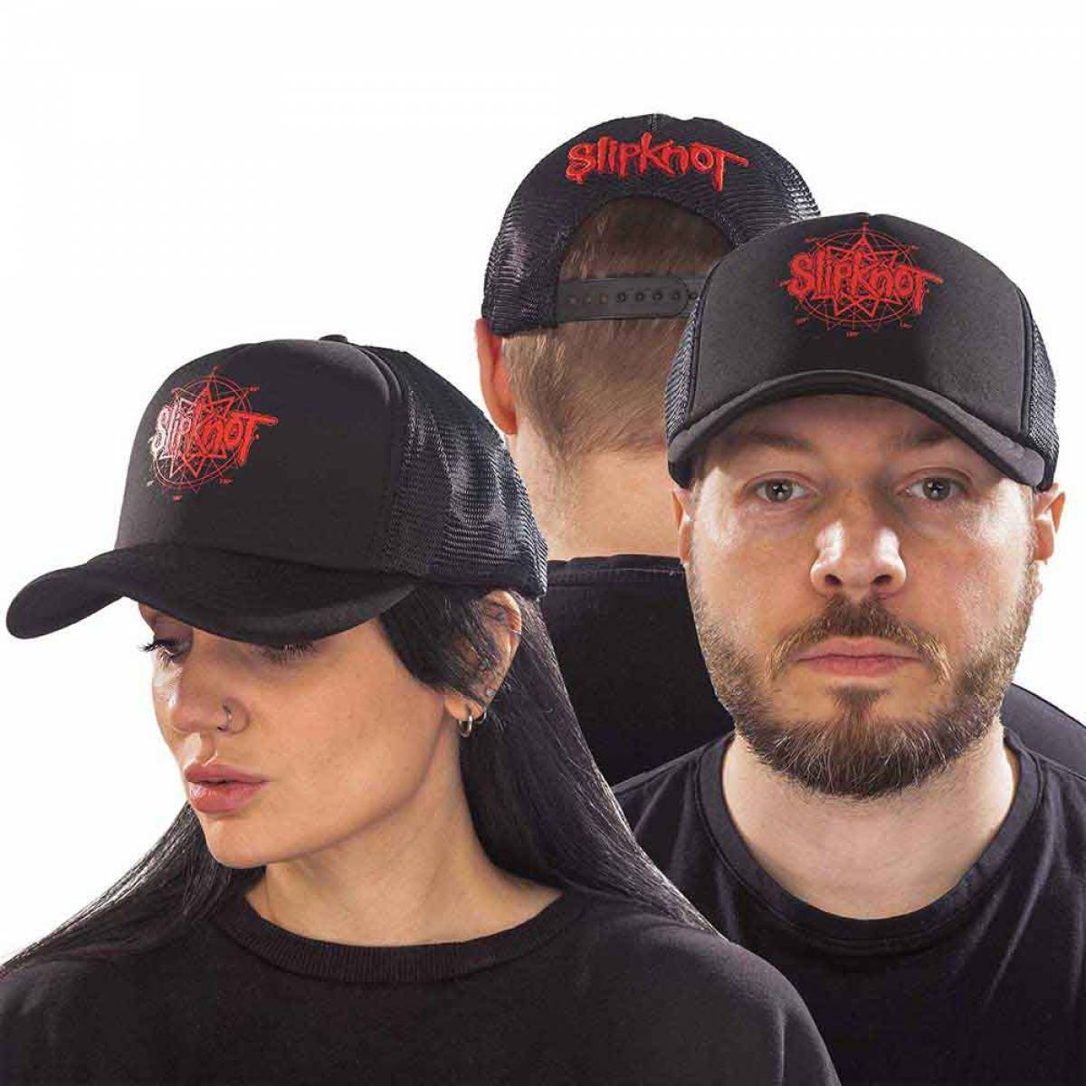【予約商品】SLIPKNOT Unisex Mesh Back Cap: Logo (Black) - BLACK