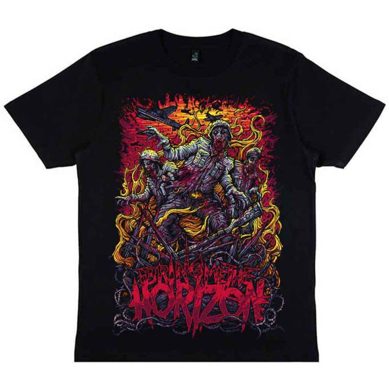 【予約商品】BRING ME THE HORIZON バンドTシャツ ユニセックス: Zombie Army (Black) - BLACK