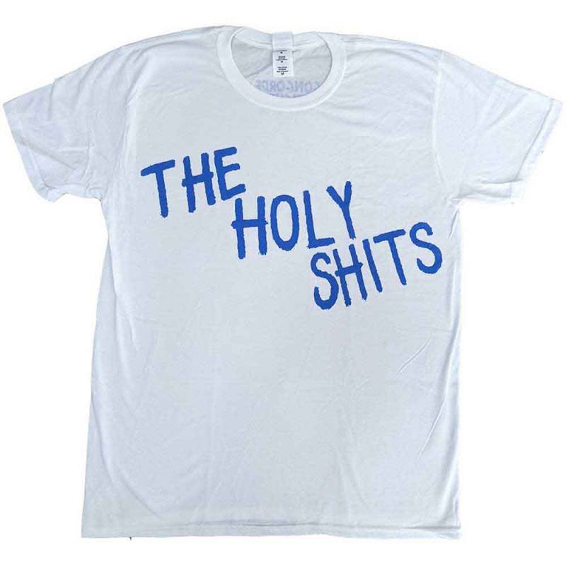 【予約商品】FOO FIGHTERS バンドTシャツ ユニセックス: The Holy Shits Brighton 2014 (White) (Back Print & Ex-Tour) (Large) - WHITE