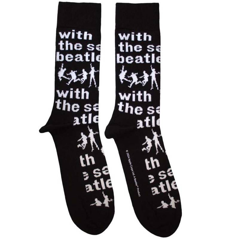 【予約商品】THE BEATLES Unisex Ankle Socks: With THE BEATLES Silhouettes Repeat (Black)