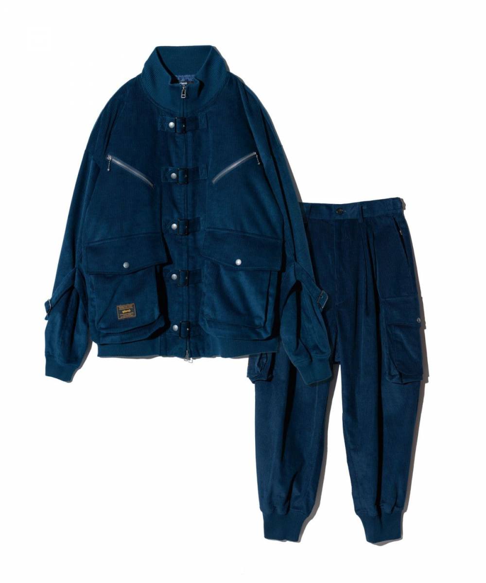 【予約商品】glamb(グラム)GB0125/ST08 : Corduroy Bondage Set Up / コーデュロイボンデージセットアップ - Blue