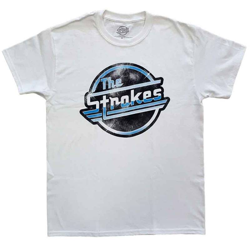 【予約商品】THE STROKES バンドTシャツ ユニセックス: Distressed OG Magna (White)