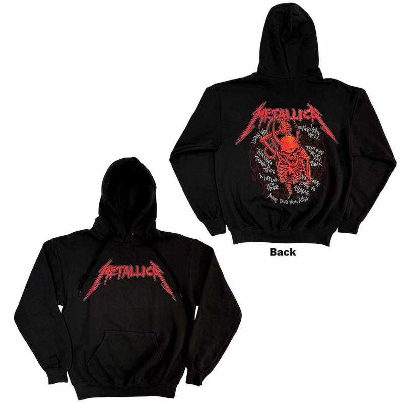 【予約商品】METALLICA Unisex Pullover Hoodie: Skull Screaming Red (Black) (Back Print)