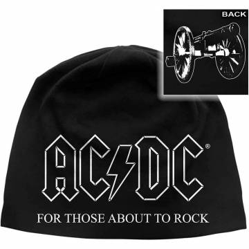【予約商品】AC/DC Unisex Beanie Hat: For Those About To Rock (Black) - BLACK