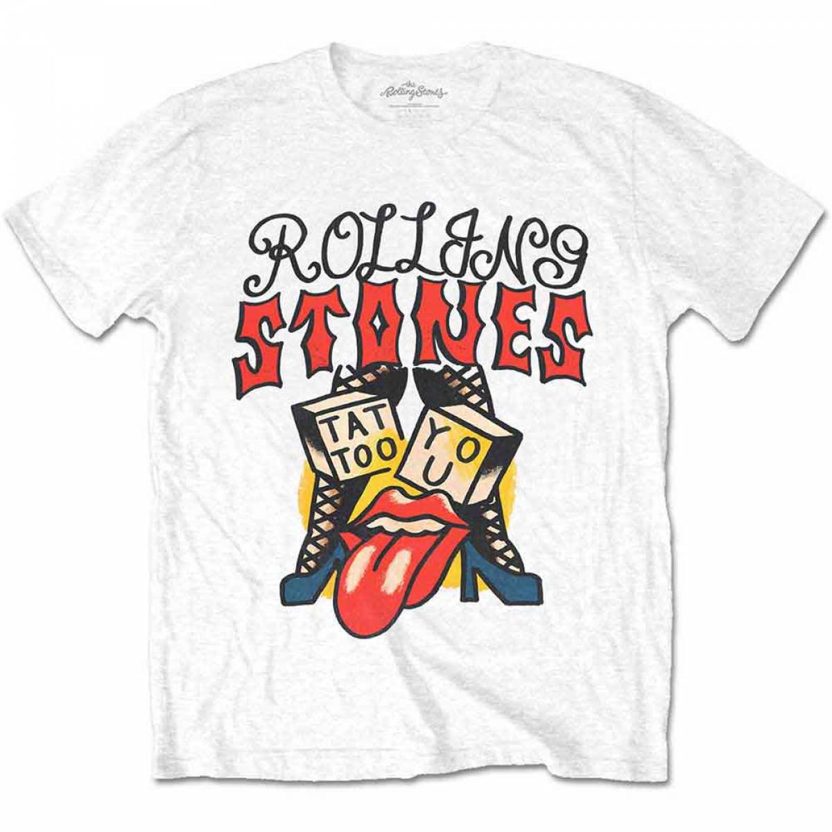 【予約商品】THE ROLLING STONES バンドTシャツ ユニセックス: Tattoo You II (White) - WHITE