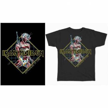 【予約商品】IRON MAIDEN バンドTシャツ ユニセックス: Somewhere in Time Diamond - BLACK
