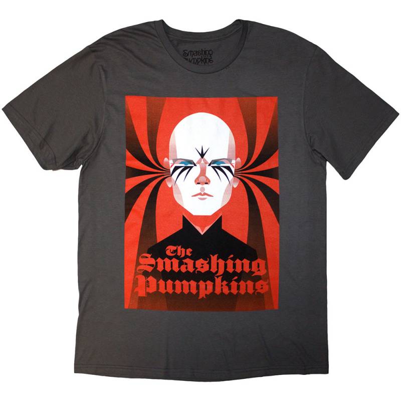 【予約商品】THE SMASHING PUMPKINS バンドTシャツ ユニセックス: Billy (Charcoal Grey) (Back Print) - CHARCOAL GREY