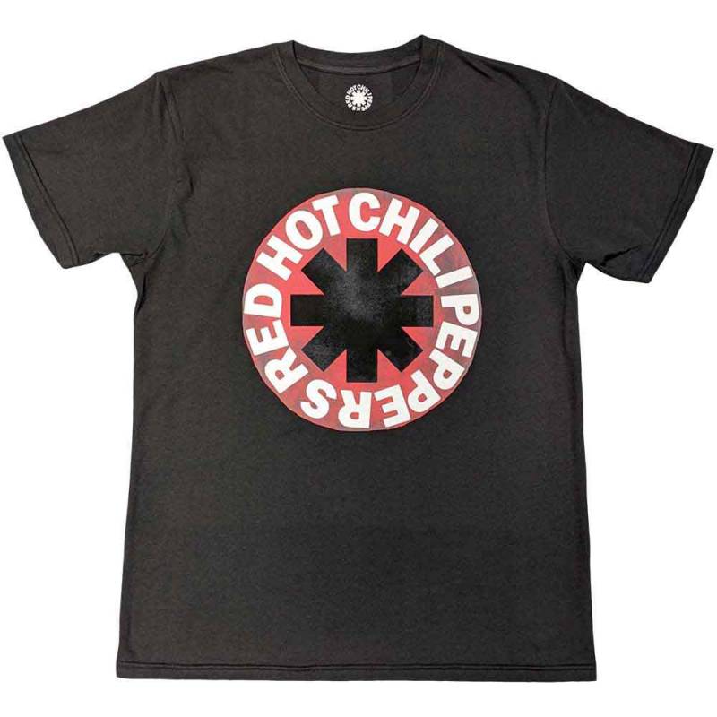 【予約商品】RED HOT CHILI PEPPERS バンドTシャツ ユニセックス: Red Circle Asterisk (Grey)