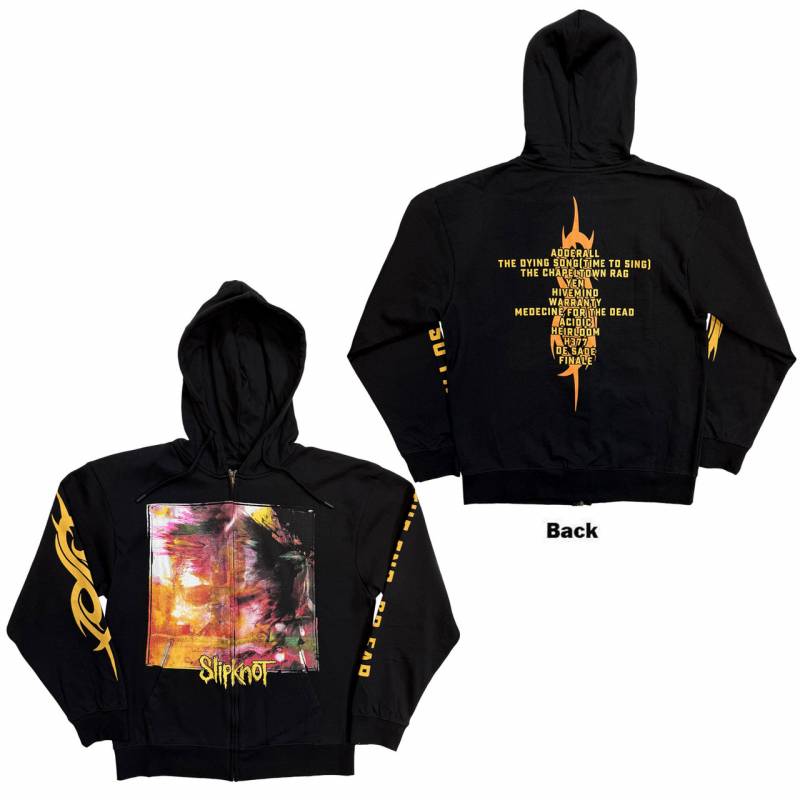 【予約商品】SLIPKNOT Unisex Zipped Hoodie: The End, So Far Tracklist (Black) (Back Print)