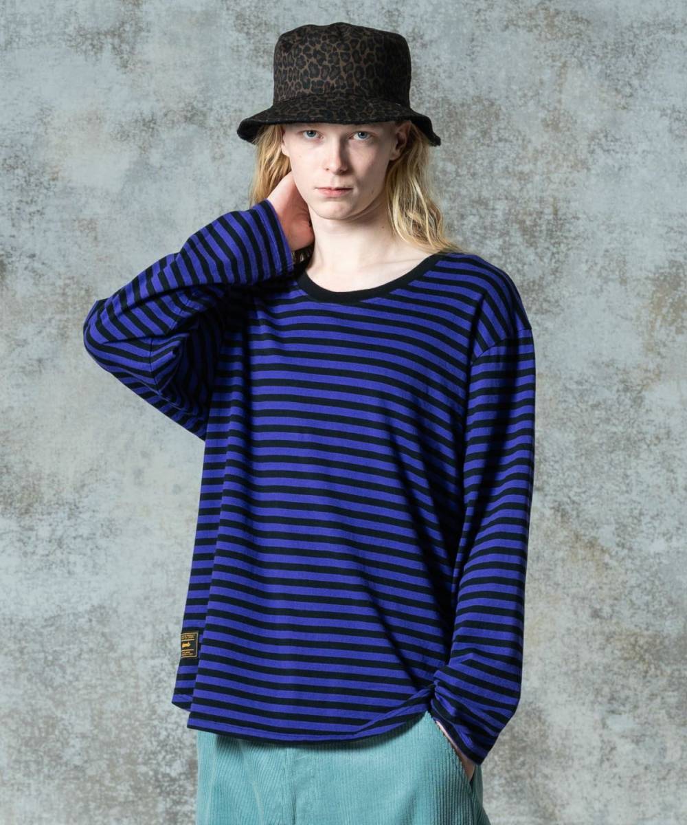 【予約商品】glamb(グラム)GB0325/CS17 : Loose Neck Long Sleeves T-Shirt / ルーズネックロングスリーブＴシャツ - Purple