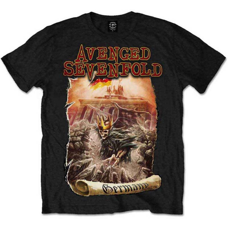 【予約商品】AVENGED SEVENFOLD バンドTシャツ ユニセックス: Germany (Black)
