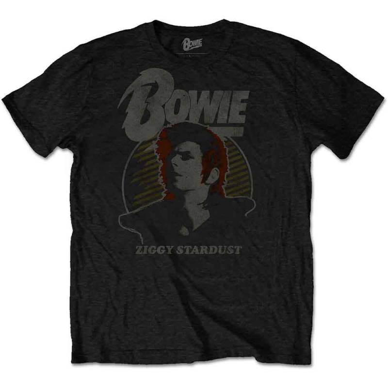 【予約商品】DAVID BOWIE バンドTシャツ ユニセックス: Vintage Ziggy (Black)