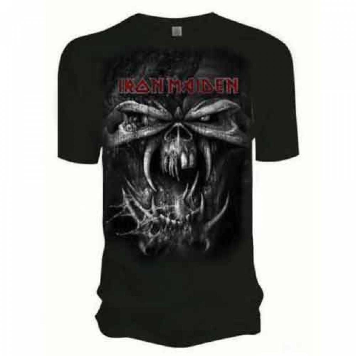 【予約商品】IRON MAIDEN バンドTシャツ ユニセックス: Final Frontier Eddie Vintage - BLACK
