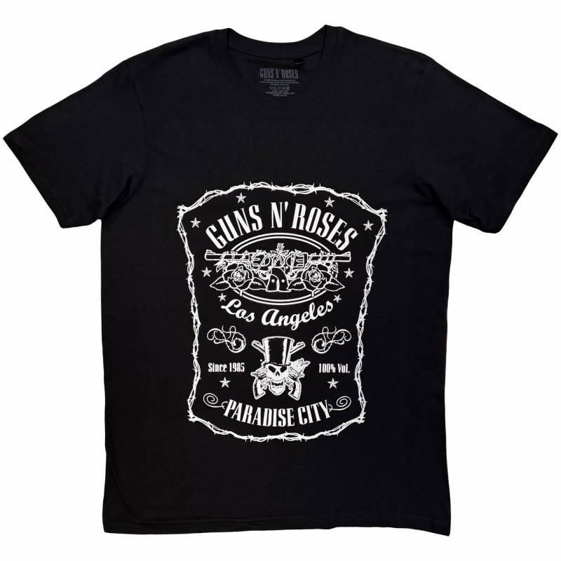 【予約商品】GUNS N' ROSES バンドTシャツ ユニセックス: Paradise City Label (Black)