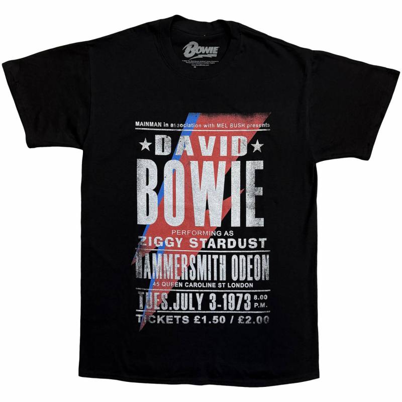 【予約商品】DAVID BOWIE バンドTシャツ ユニセックス: Hammersmith Odeon (Black)
