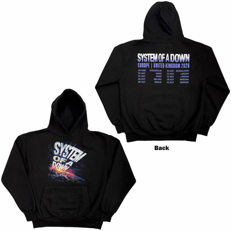 【予約商品】SYSTEM OF A DOWN Unisex Pullover Hoodie: Admat Tour '26 (Black) (Back Print & Ex-Tour)